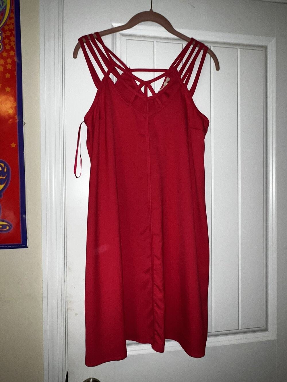 Altar’D State womens pink strappy knee length cocktail dress classy MED